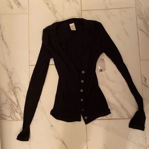 Free people black cardigan